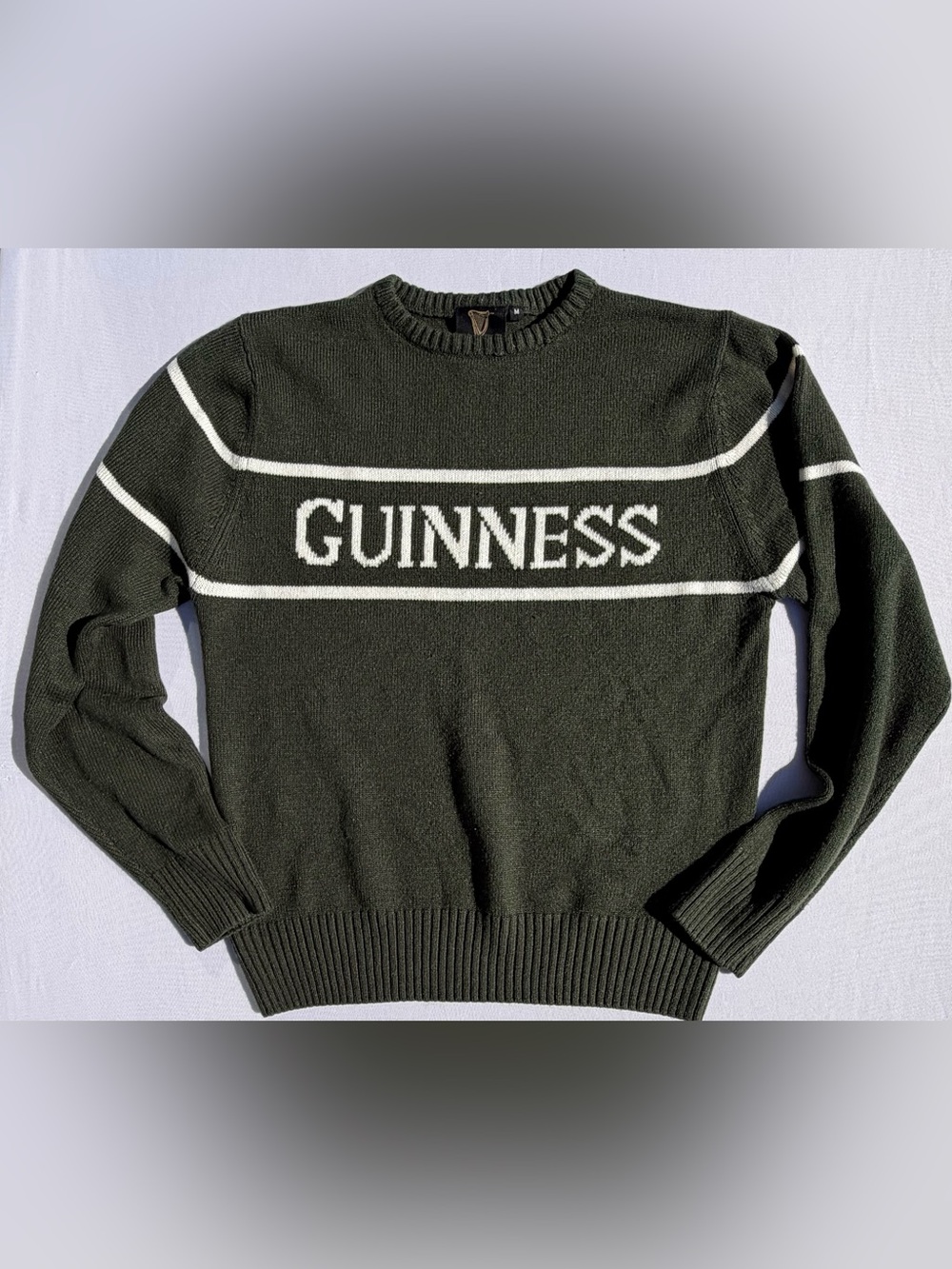 Guinness Vintage 80s Acrylic Sweater Jumper Medium Made in Ireland